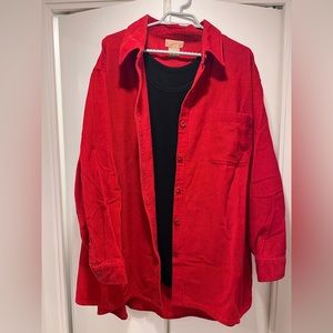 90’s Cotton Ginny Corduroy Oversized Button Up (size XL)